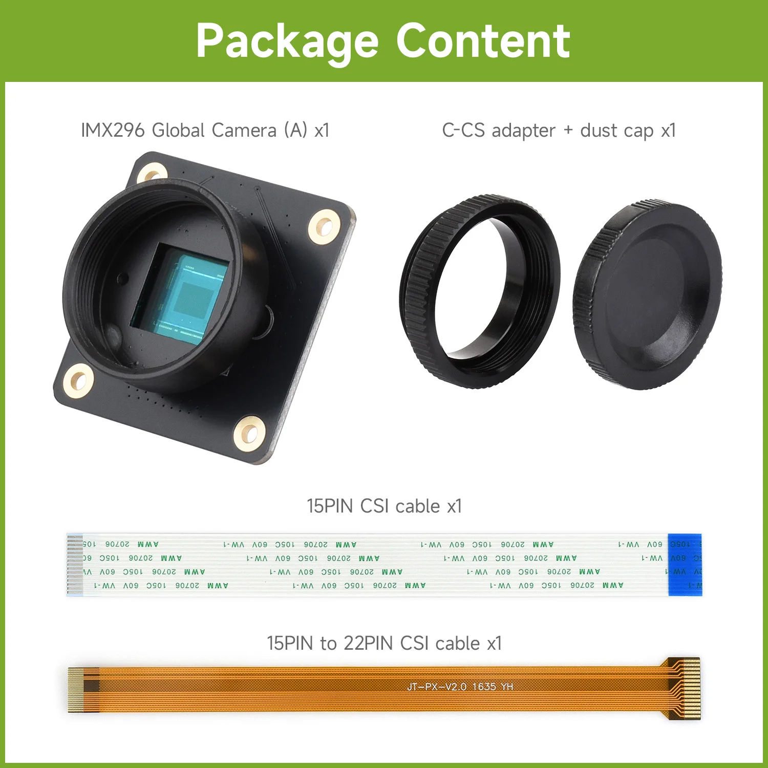 Waveshare IMX296 Global Shutte - огляд і ціна Raspberry Pi Global Shutter Camera Imx296